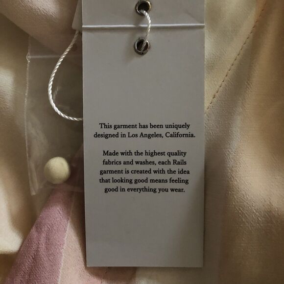 Rails NWT Women's Pacific Stripe Thea Tie Front Short Sleeve Top Size XS - Picture 7 of 12